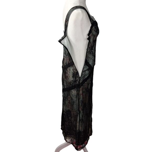 Size XS Cider Dark Romantic Lace Overlay Slip Style Dress Dark Fairycore Grunge - Picture 5 of 9